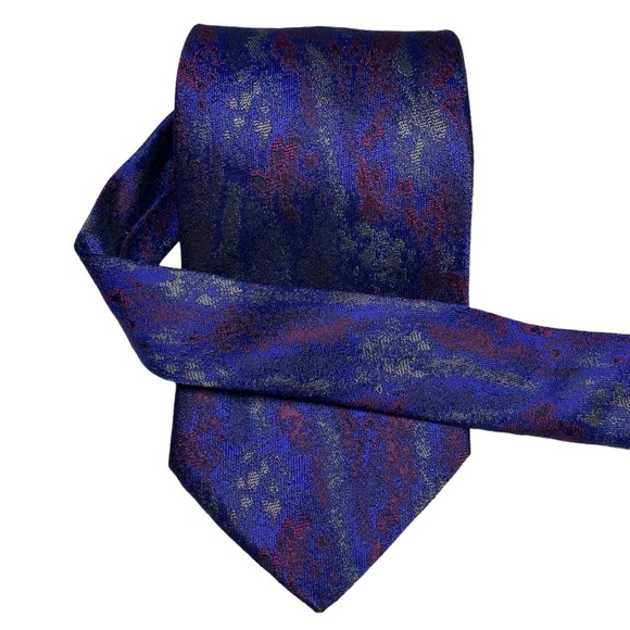 Set of 2 Vintage Bachrach Silk Ties Abstract Classic Length Wearable Art - Picture 4 of 15